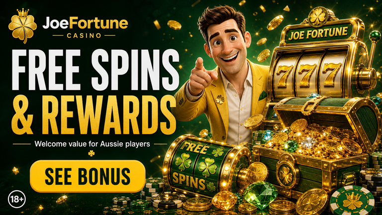 Joe Fortune welcome bonus stack with free spins