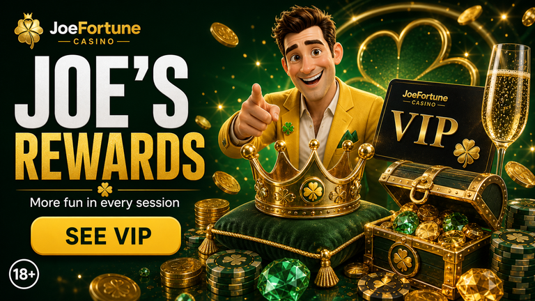 Joe Fortune free spins cashback and VIP rewards